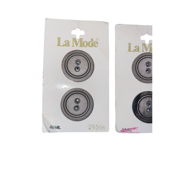 Vintage La Mode Buttons NEW Old Stock 6 Buttons 29596 Brown 7/8” - Picture 5 of 10